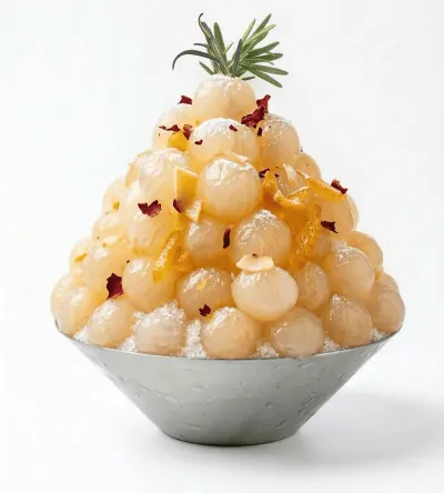pearl of snow, longan piled on soybean snow ice